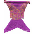 El último diseño Popular Color de degradado Flannel Fleece Mermaid Tail Blanket